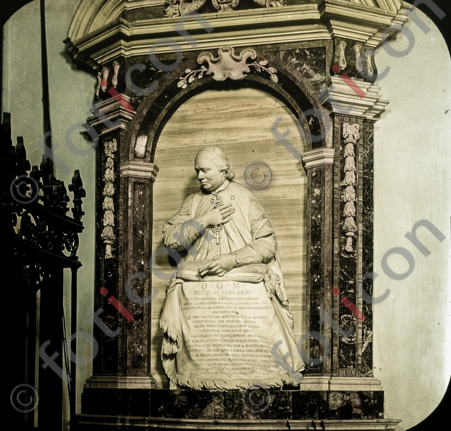 Grabmal des Kardinals Lercario | Tomb of Cardinal Lercario - Foto foticon-simon-037-048.jpg | foticon.de - Bilddatenbank für Motive aus Geschichte und Kultur